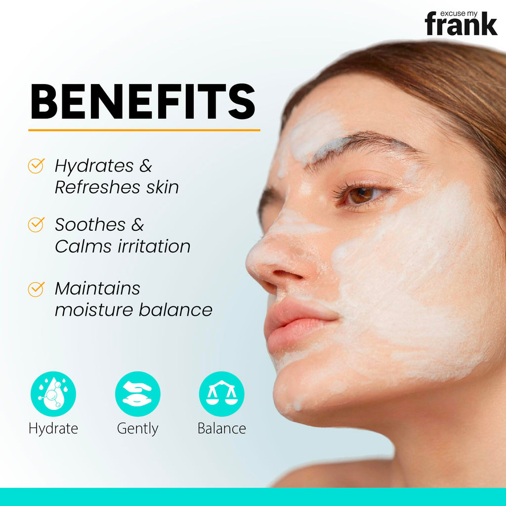 Excuse My Frank Hydra Cleansing Gel – Hydrating Facial Cleanser (2 Pack) | Korean Skincare