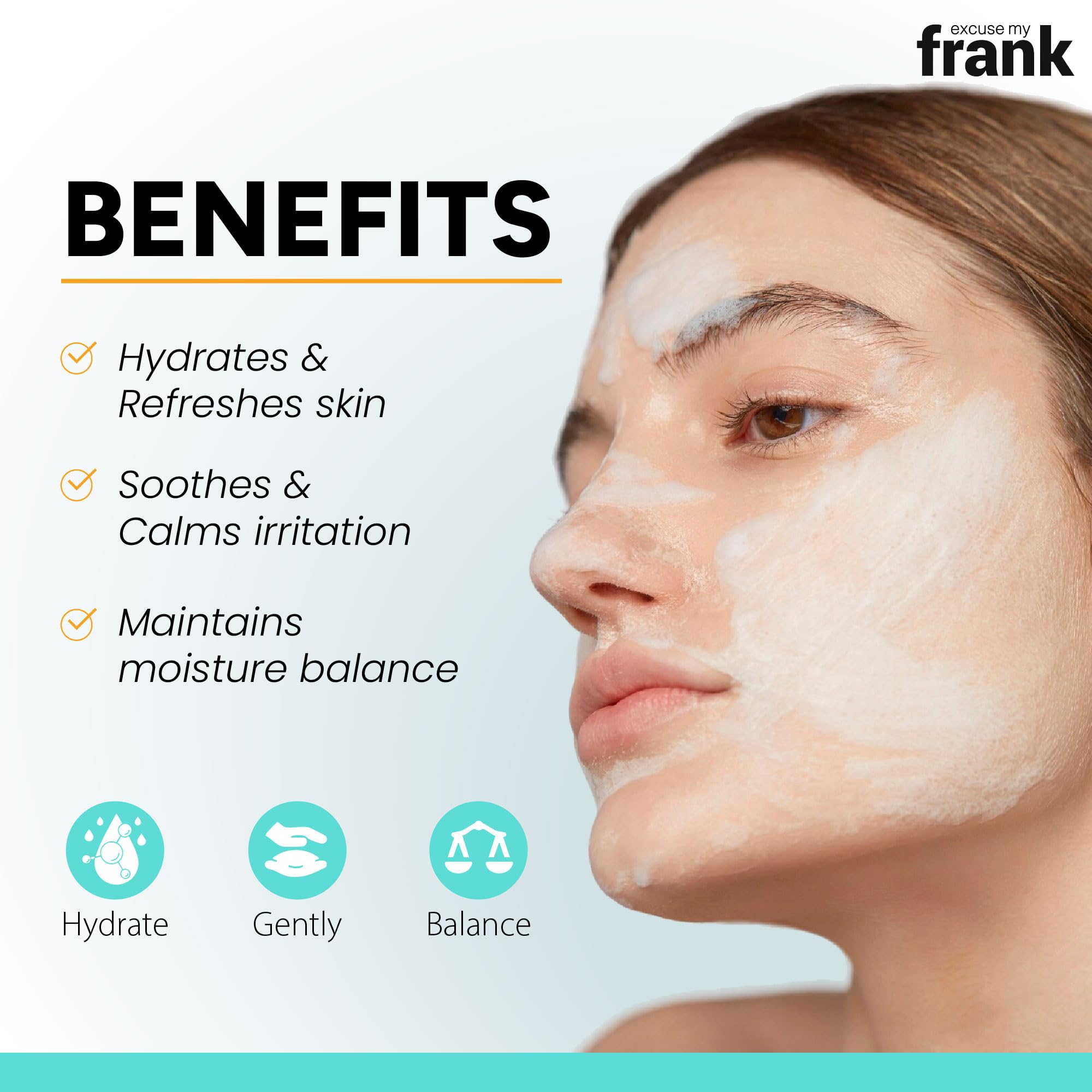 Excuse My Frank Hydra Cleansing Gel – Hydrating Facial Cleanser (2 Pack) | Korean Skincare