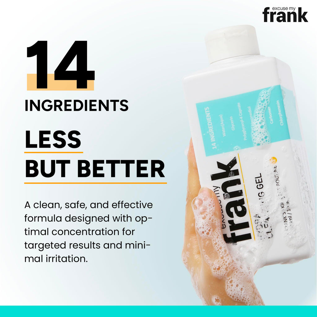 Excuse My Frank Hydra Cleansing Gel – Hydrating Facial Cleanser (2 Pack) | Korean Skincare