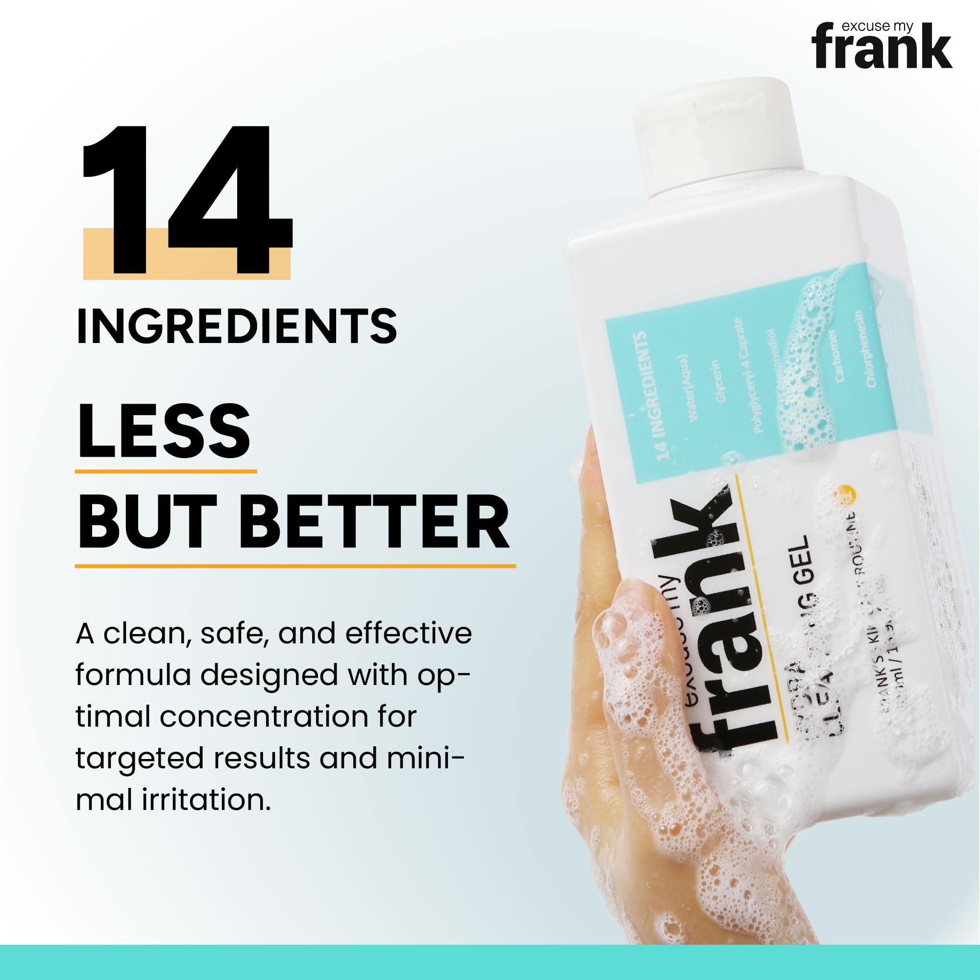Excuse My Frank Hydra Cleansing Gel – Hydrating Facial Cleanser (2 Pack) | Korean Skincare