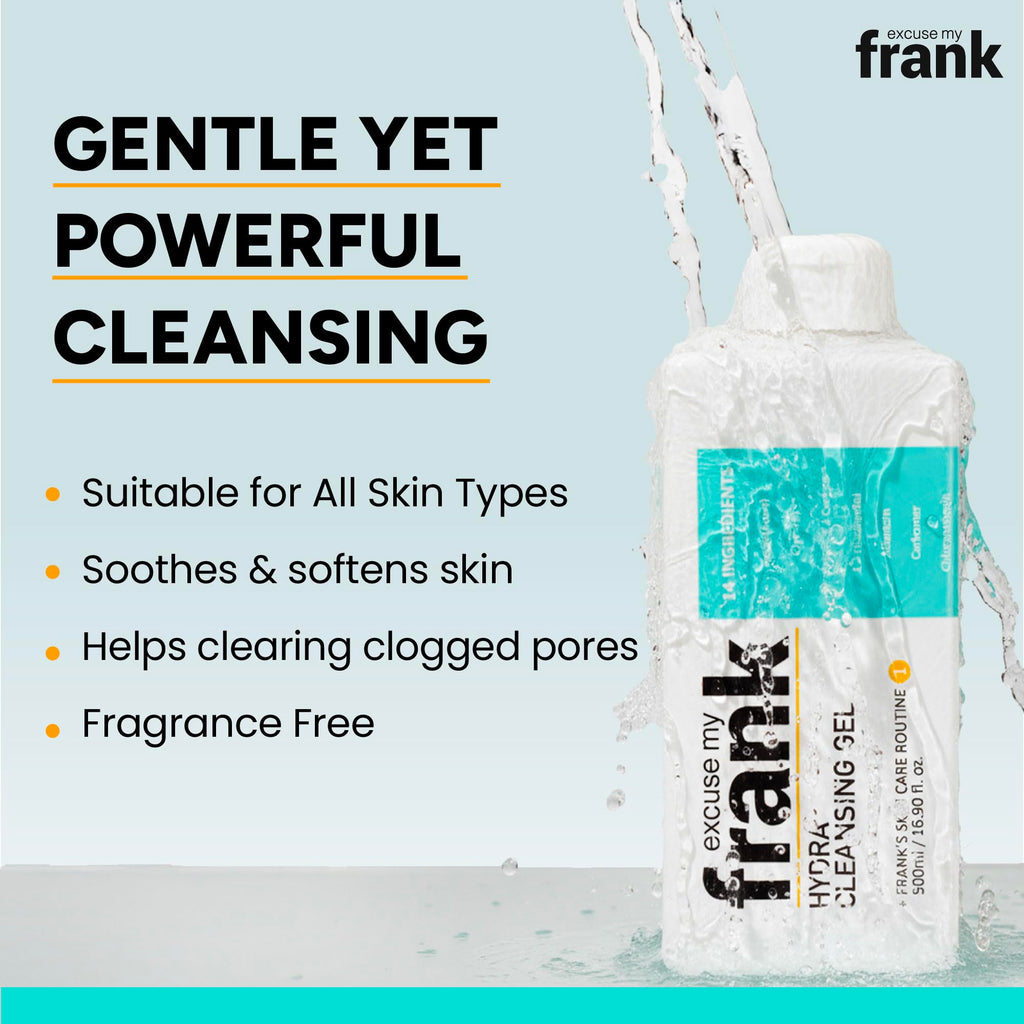 Excuse My Frank Hydra Cleansing Gel – Hydrating Facial Cleanser (2 Pack) | Korean Skincare