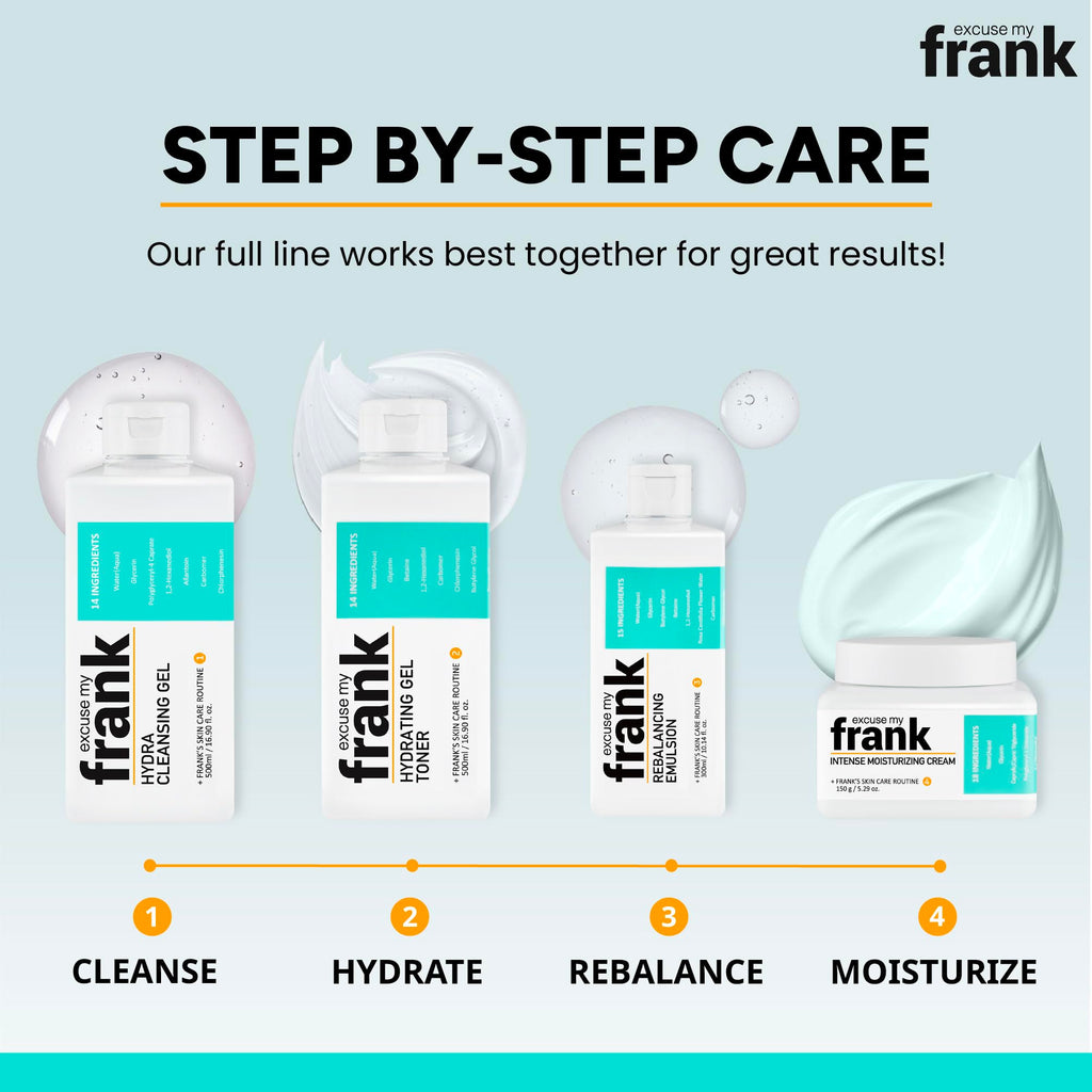 Excuse My Frank Hydra Cleansing Gel – Hydrating Facial Cleanser (2 Pack) | Korean Skincare