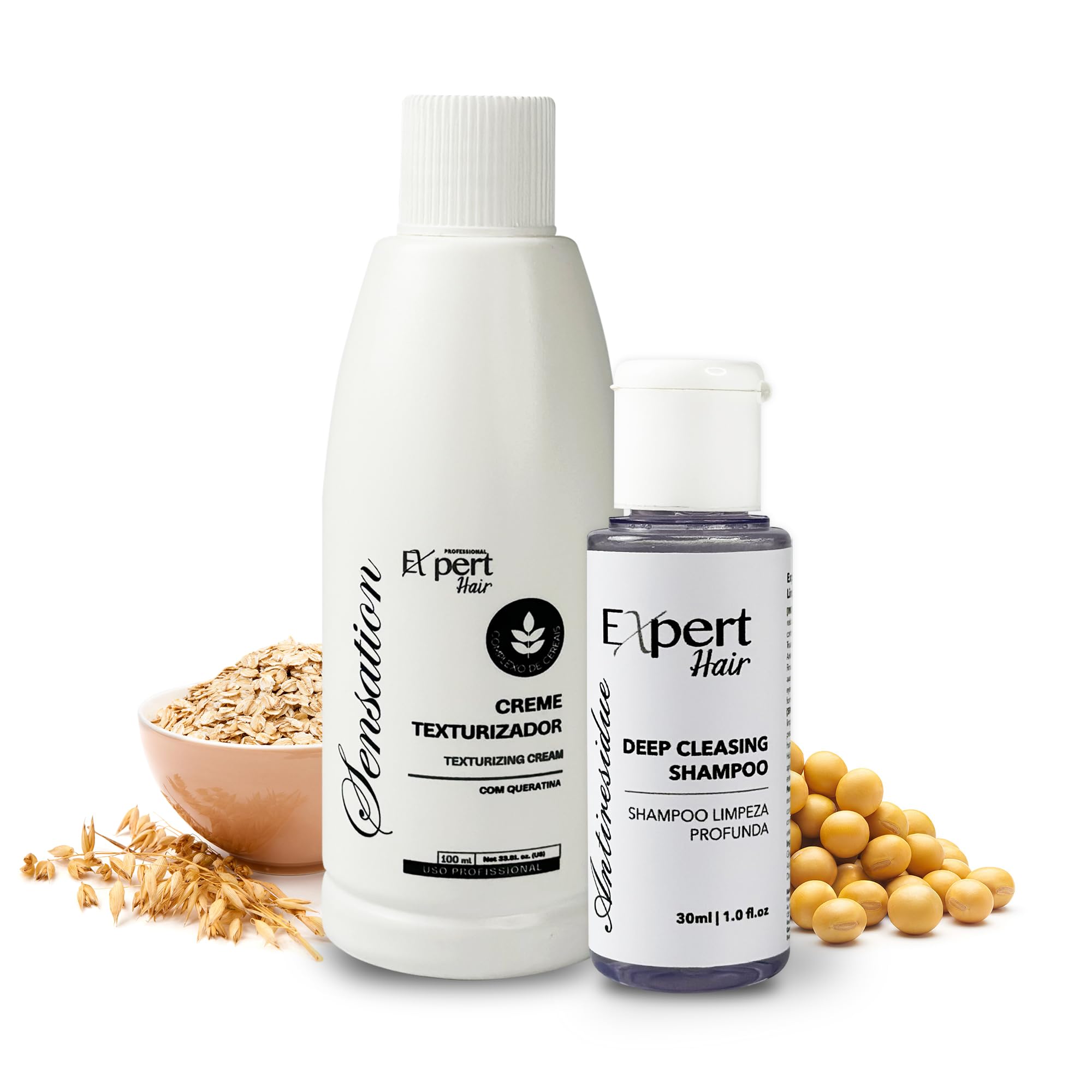 Expert Hair Sensation Keratin Treatment Set – Brazilian Smoothing, Anti-Frizz, 100ml + 30ml Shampoo