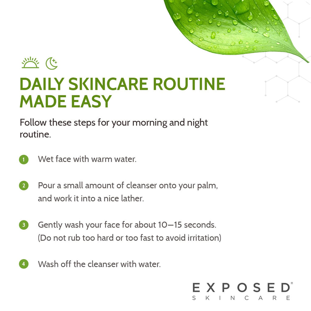 Exposed Skin Care Acne Facial Cleanser with 0.5% Salicylic Acid — Gentle Daily Wash for Sensitive & Acne-Prone Skin