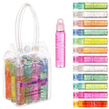 Expressions girl 12pc Roll-On Lip Gloss Set with Carrying Case – Non-Toxic, Kid-Friendly Fruity Lip Gloss Collection