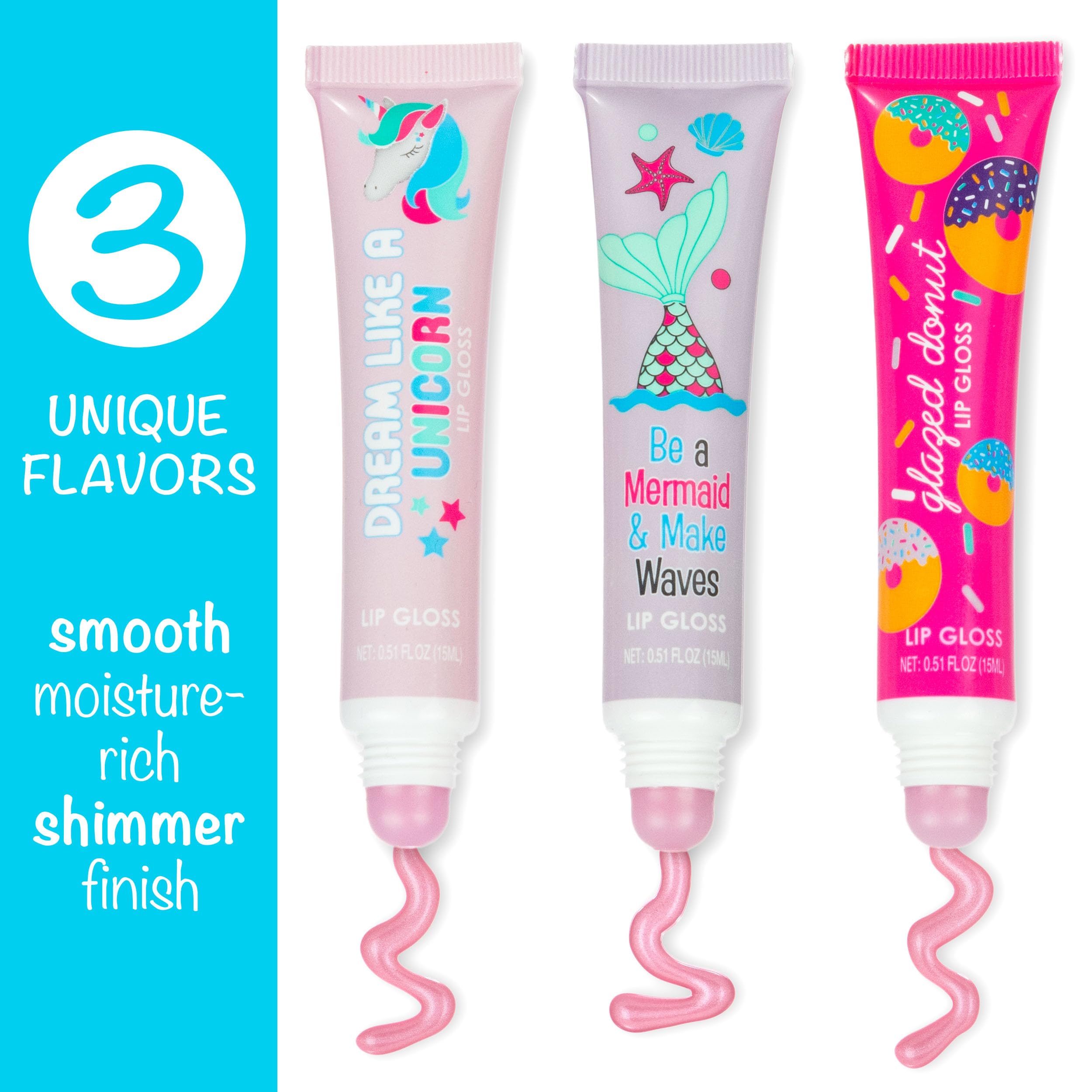 EXPRESSIONS 24pc Lip Gloss Kit | Flavored Shimmer Set for Girls & Teens