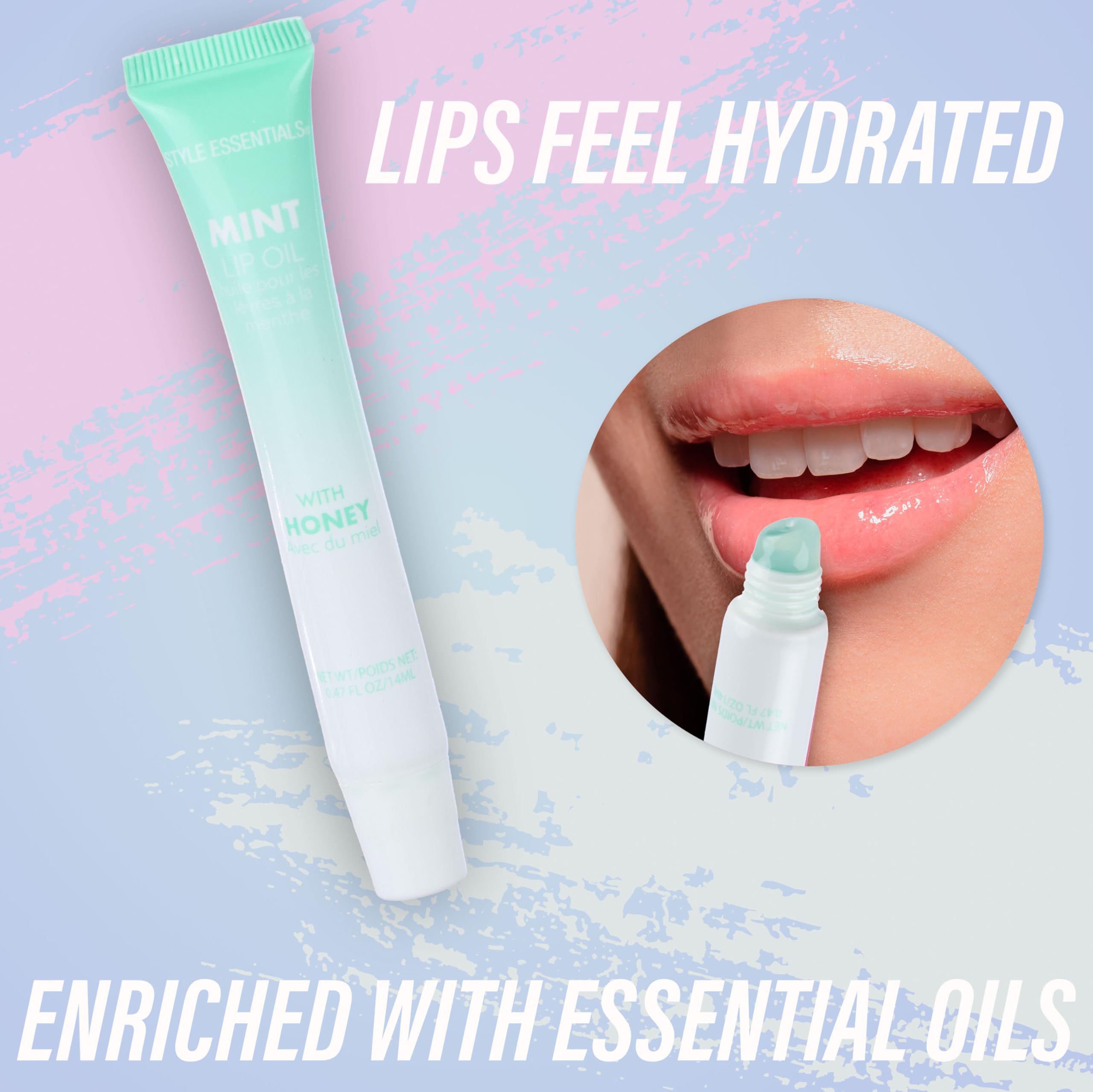 EXPRESSIONS 12pc Lip Oil Set – Flavored Hydrating Lip Oils with Squeeze Tube