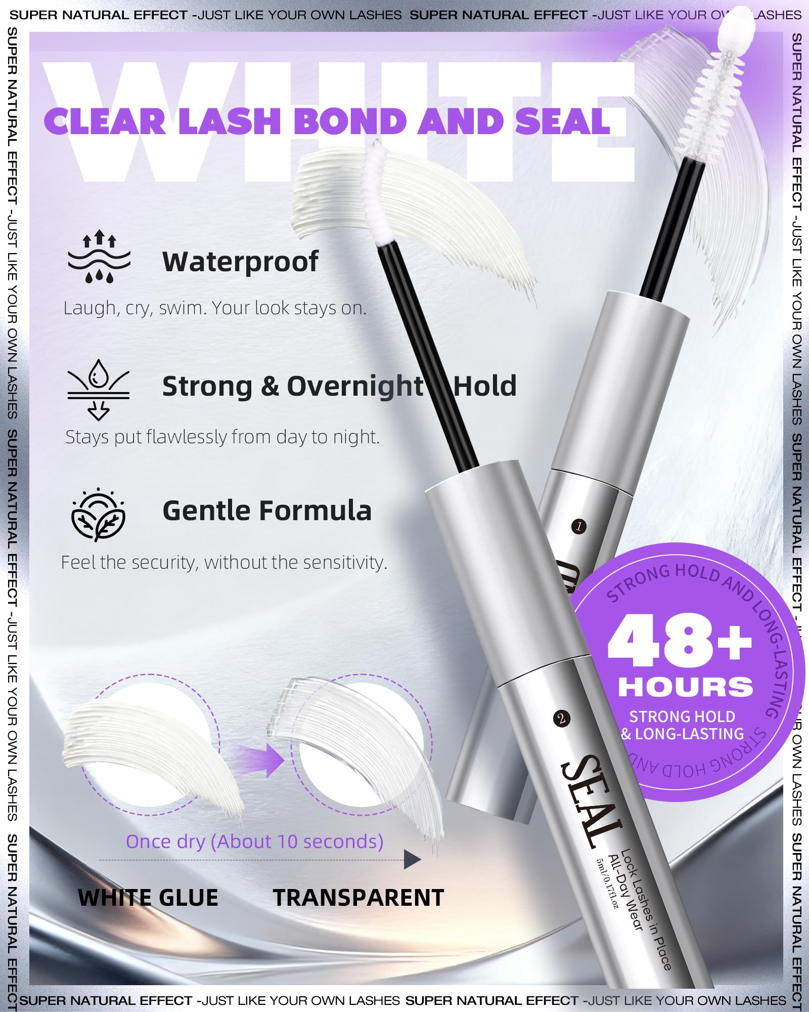 EYDEVRO Natural Lash Clusters Kit - Wispy D-Curl 10-16mm Lashes + Bond & Seal