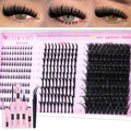 EYDEVRO Volume Eyelash Clusters Kit 100D with Spikes & 300 Pcs