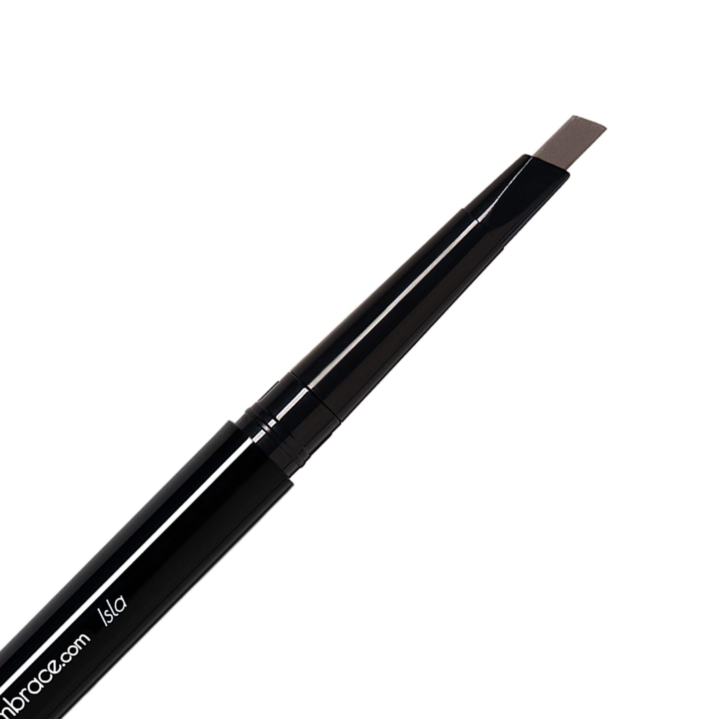 Eye Embrace Isla Eyebrow Pencil – Medium Brown-Gray, Waterproof, Double-Ended Angled Tip & Spoolie, Cruelty-Free