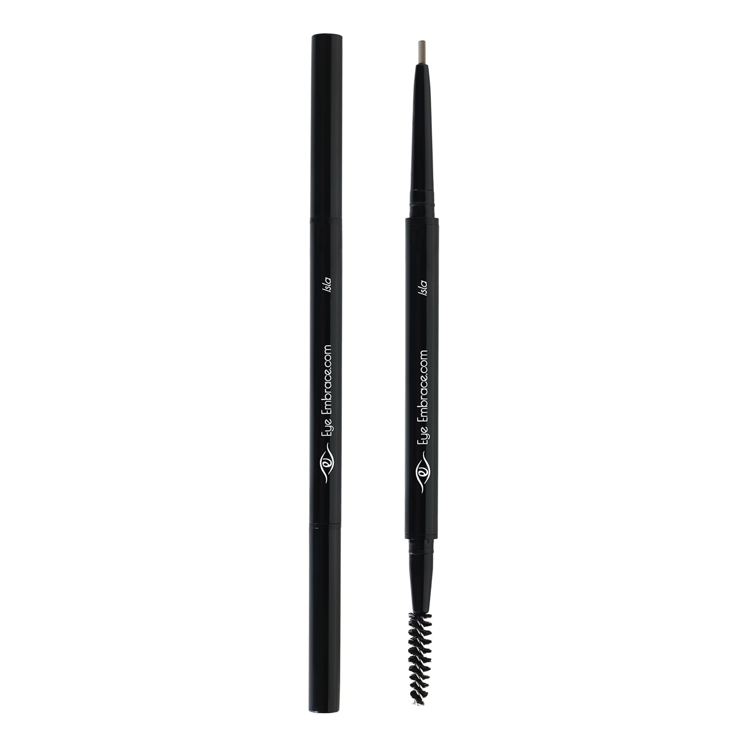Eye Embrace Isla Micro Tip Pen: Waterproof Dual-Ended Brow Pencil in Gray-Brown