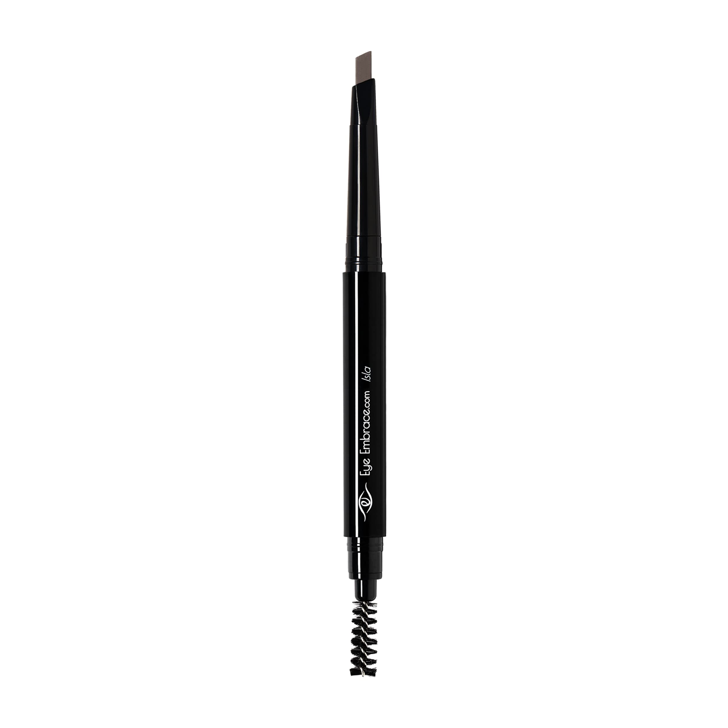 Eye Embrace Isla Eyebrow Pencil – Medium Brown-Gray, Waterproof, Double-Ended Angled Tip & Spoolie, Cruelty-Free