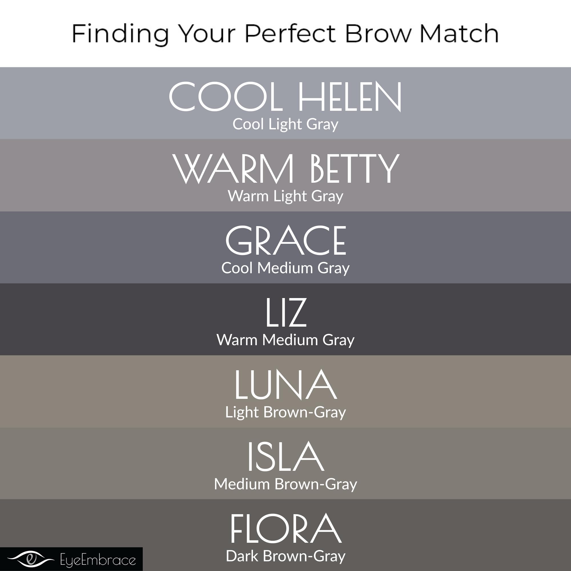 Eye Embrace Liz Classic: Warm Medium Gray Wooden Eyebrow Pencil – Waterproof, Double-Ended with Sharpener & Spoolie, Cruelty-Free