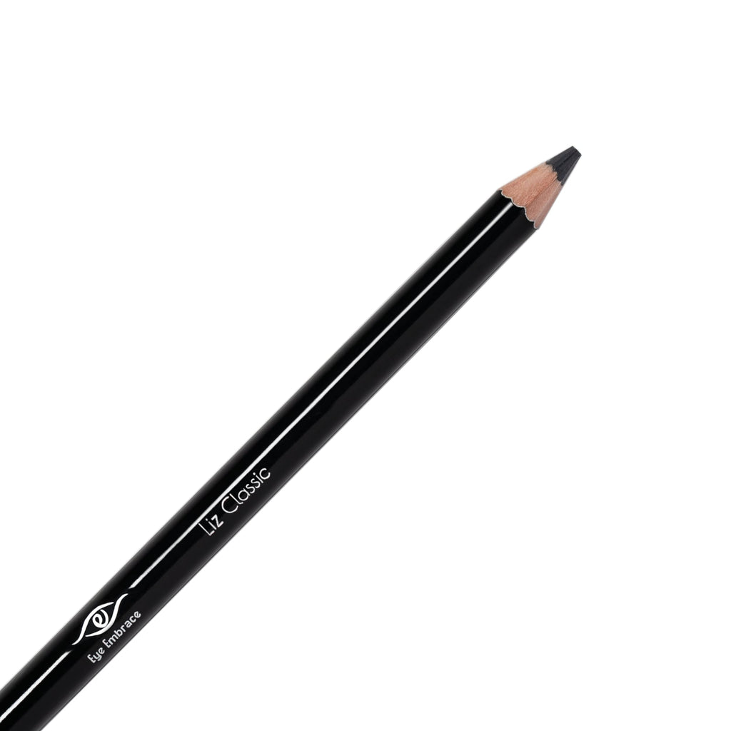 Eye Embrace Liz Classic: Warm Medium Gray Wooden Eyebrow Pencil – Waterproof, Double-Ended with Sharpener & Spoolie, Cruelty-Free