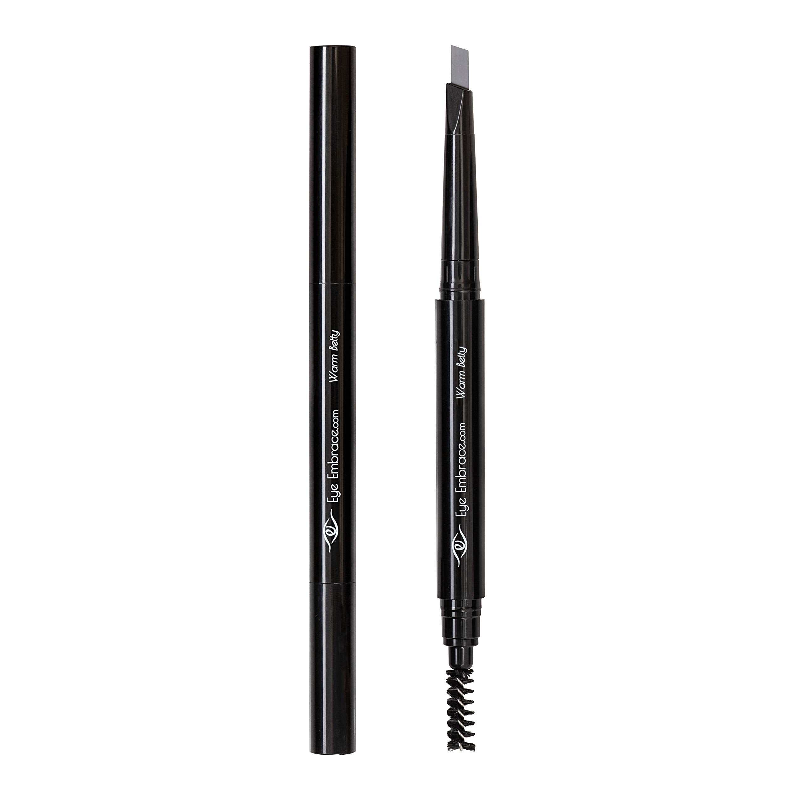 Eye Embrace Warm Betty Light Gray Eyebrow Pencil – Waterproof, Double-Ended Angled Tip & Spoolie, Cruelty-Free