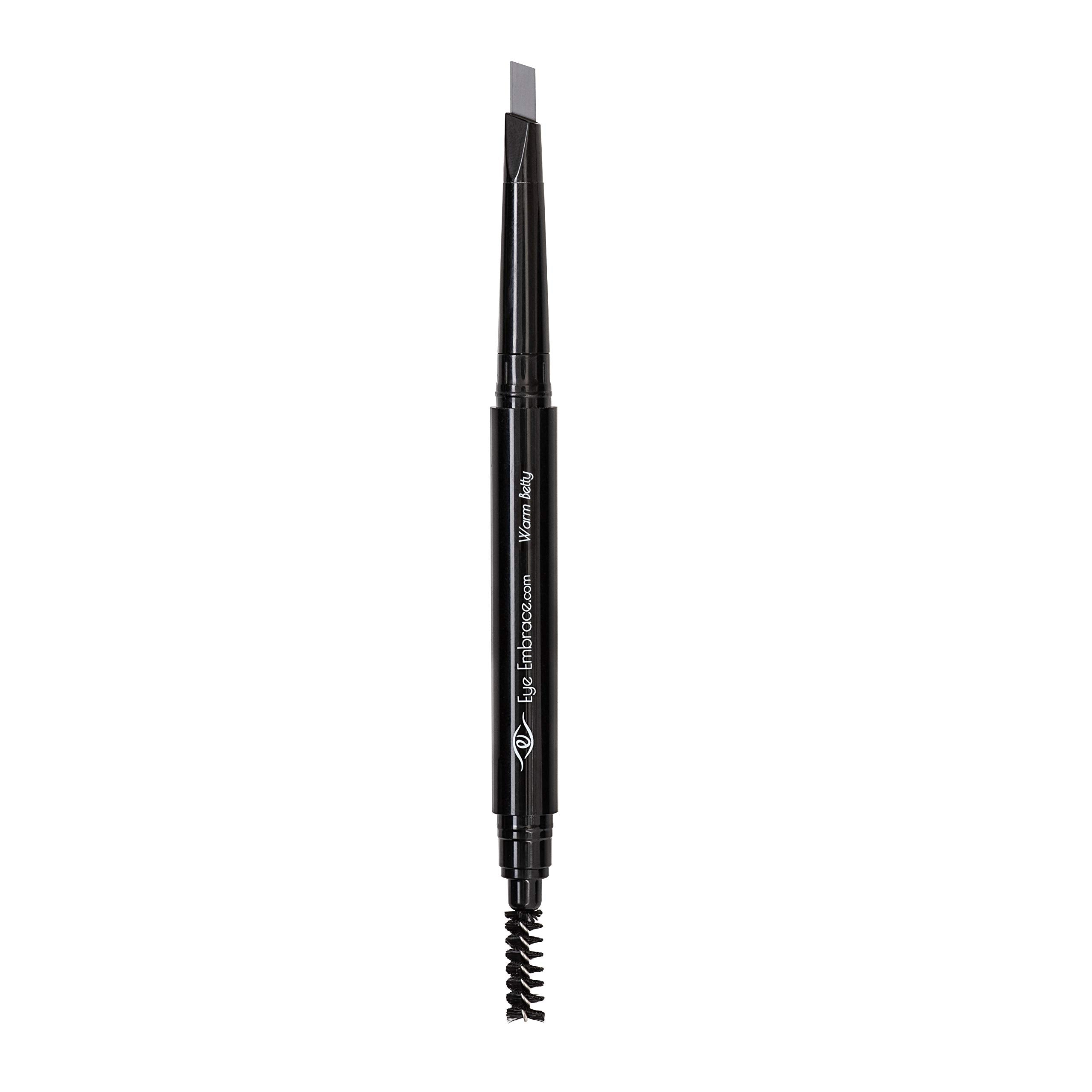 Eye Embrace Warm Betty Light Gray Eyebrow Pencil – Waterproof, Double-Ended Angled Tip & Spoolie, Cruelty-Free