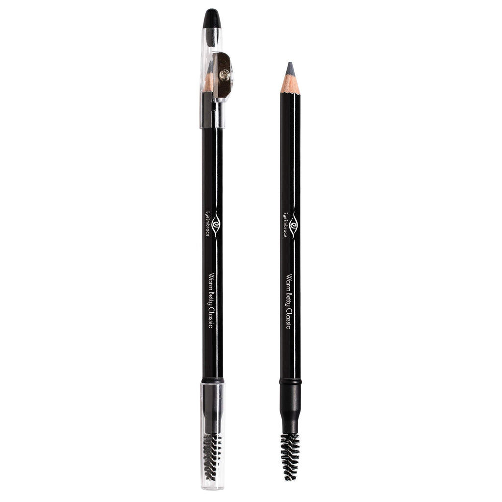 Eye Embrace Warm Betty Classic Eyebrow Pencil — Waterproof, Double-Ended with Sharpener & Spoolie (Cruelty-Free)