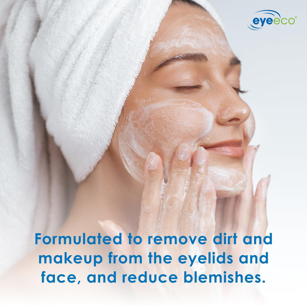 EyeEco Advanced Tea Tree Eyelid & Facial Cleanser - 180mL | Gentle, Hydrating for Sensitive Skin