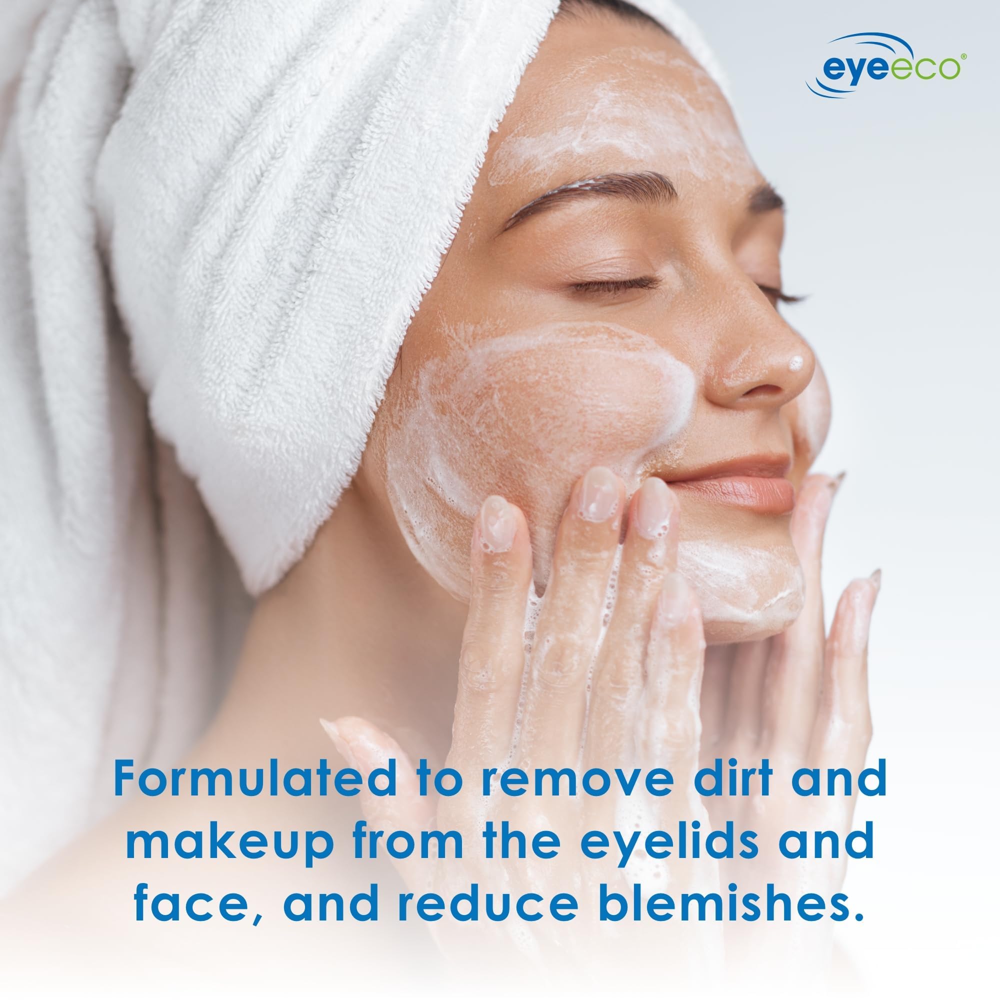 EyeEco Advanced Tea Tree Eyelid & Facial Cleanser – 50mL, Gentle, Non-Irritating Formula