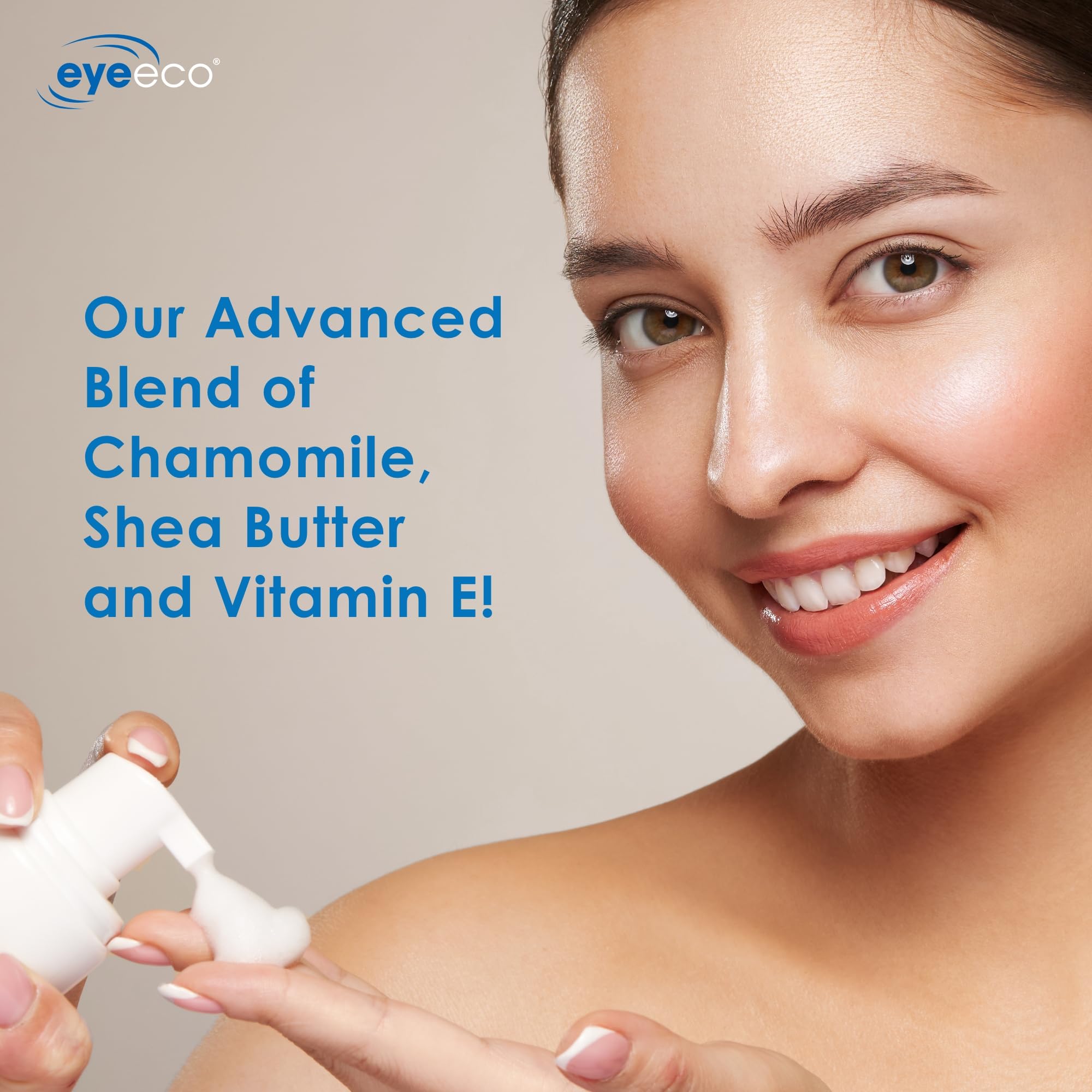 EyeEco Advanced Tea Tree Eyelid & Facial Cleanser – 50mL, Gentle, Non-Irritating Formula
