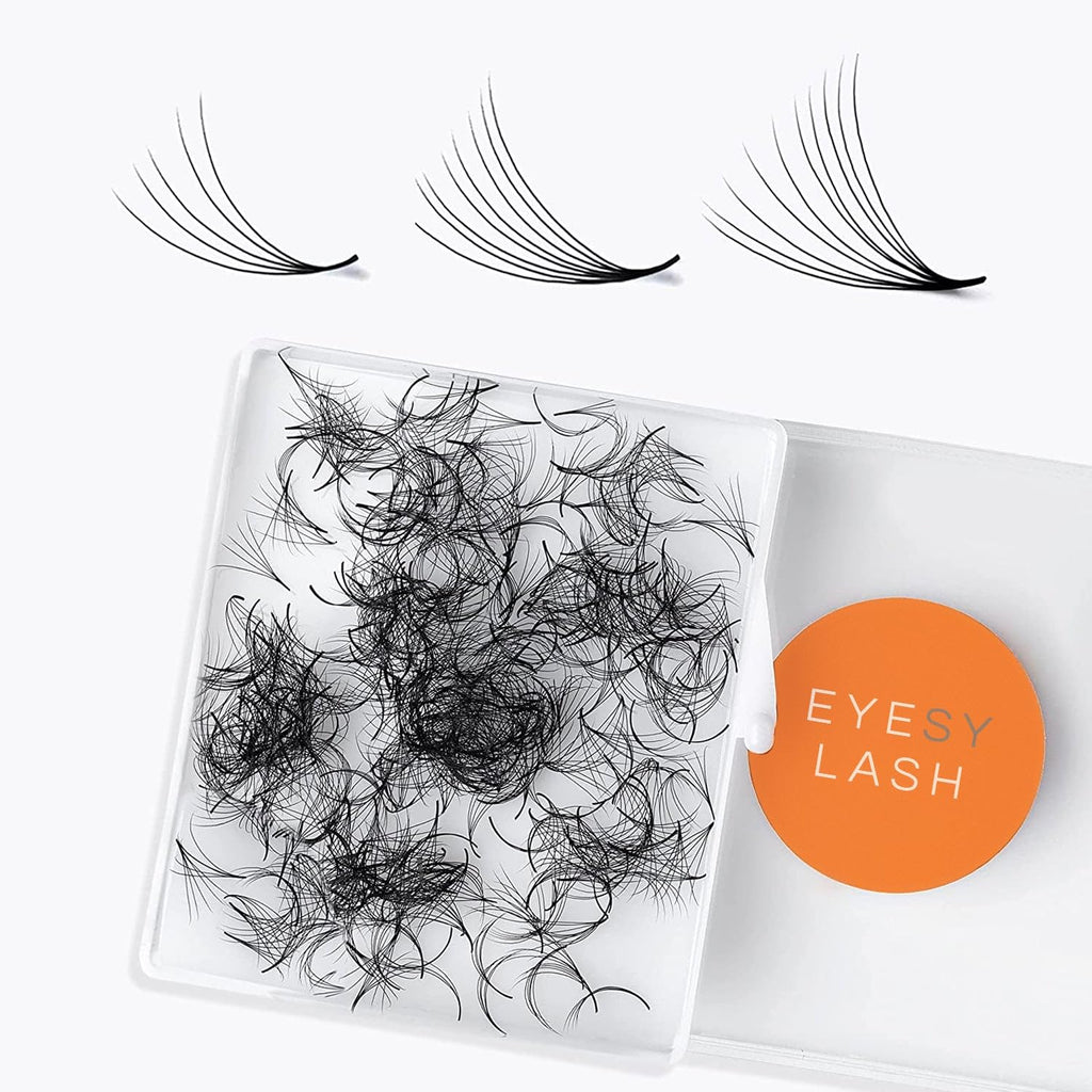Eyesy Lash 500 Promade Fans – 6D Volume Premade Fans, Pointy Base, 0.07D 16mm