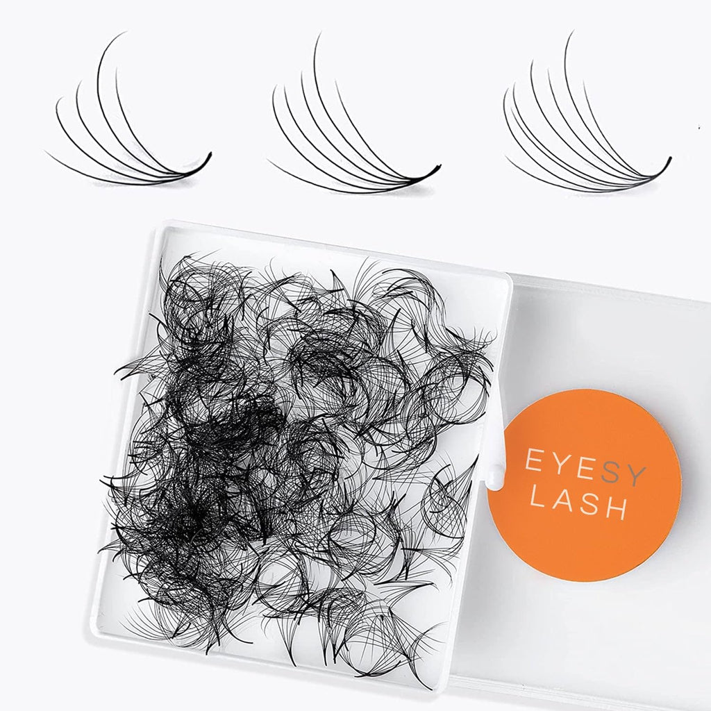 Eyesy Lash 500 Camellia Premade Fans – 3-in-1 9-11-13mm Curl D, 5D 0.07
