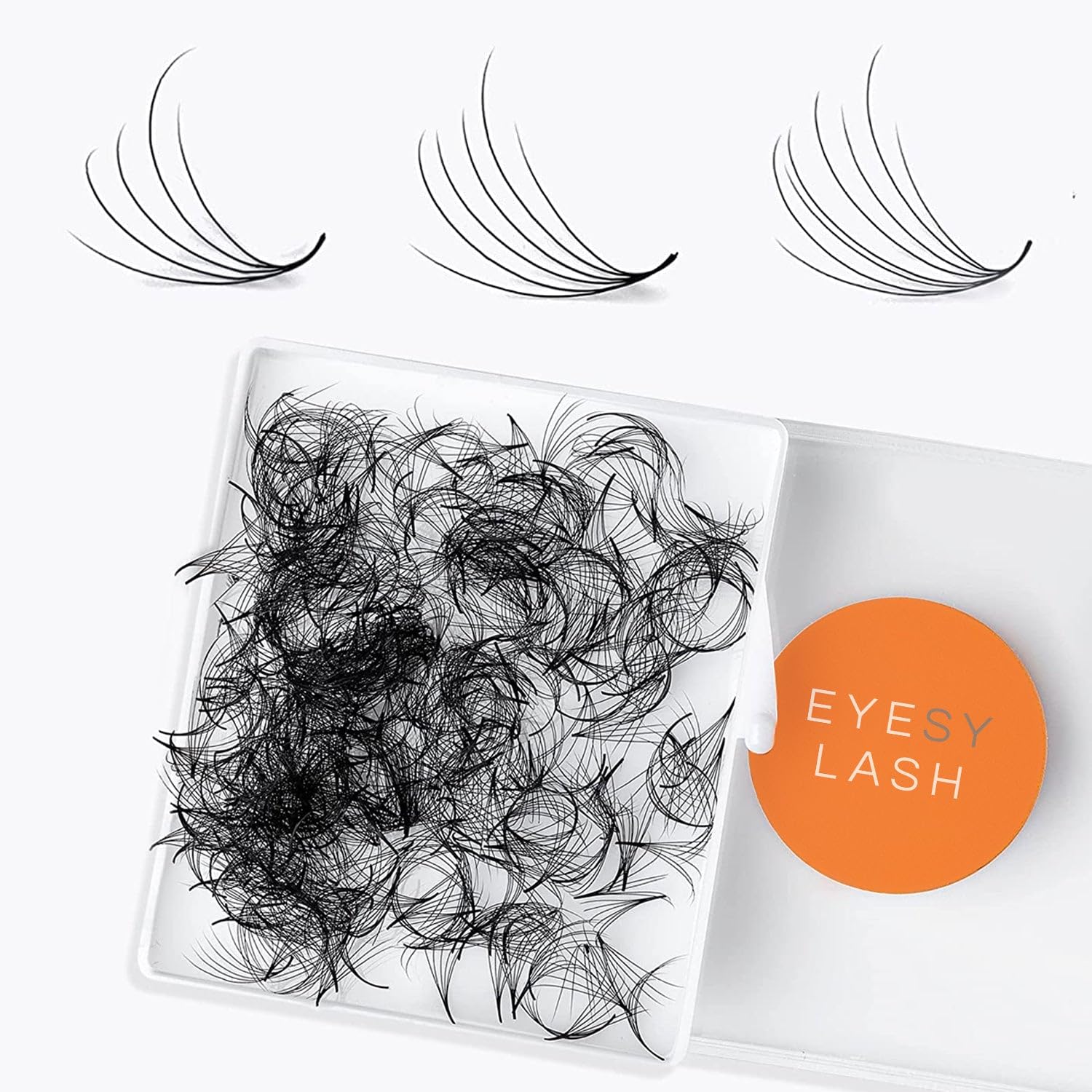 Eyesy Lash 5D Camellia Promade Fans – 0.07, CC Curl, 9–11–13mm, Natural Premade Lash Fans for Textured Volume