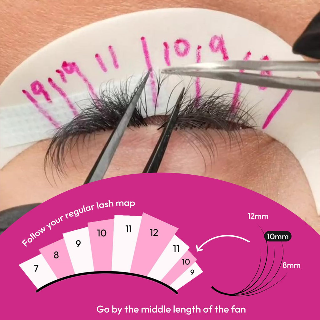 Eyesy Lash 5D Camellia Promade Fans – 0.07, CC Curl, 9–11–13mm, Natural Premade Lash Fans for Textured Volume