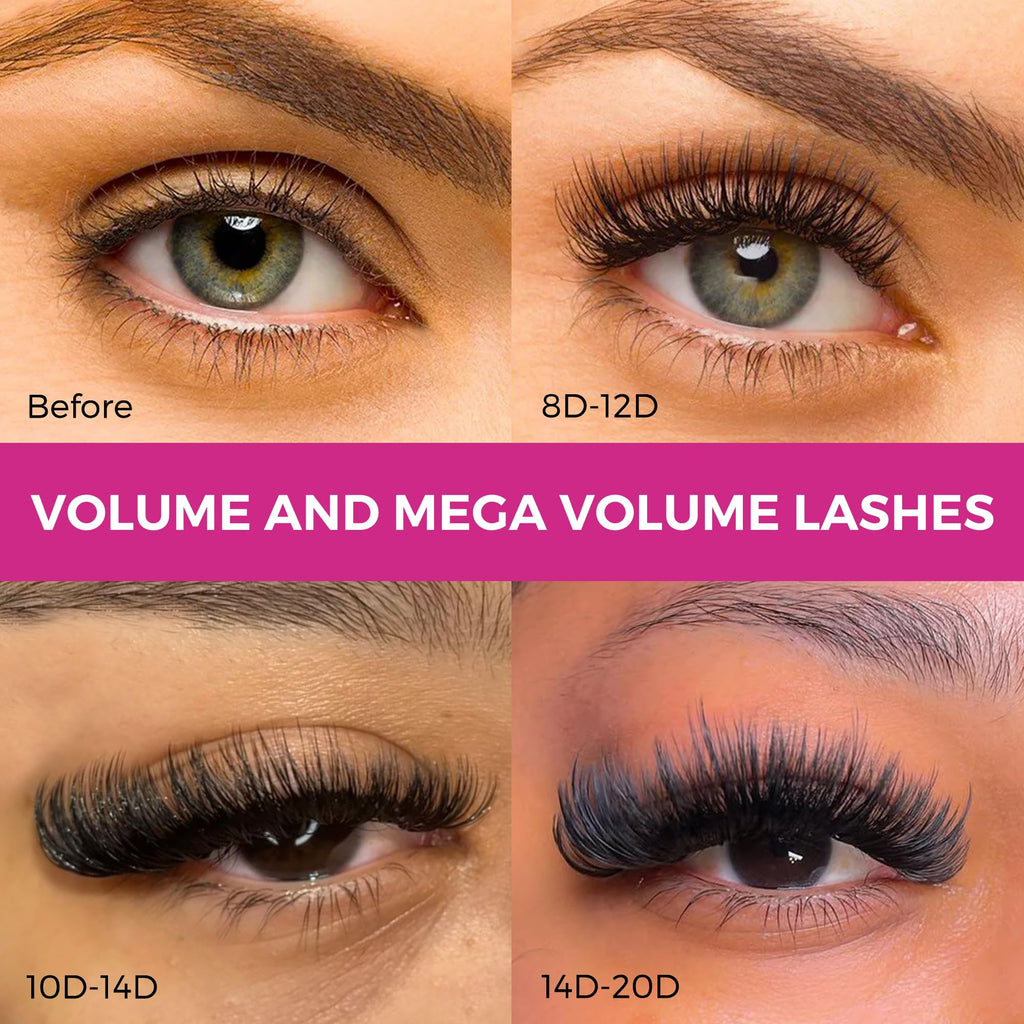 Eyesy Lash 500 Promade Fans – Volume Premade Lash Fans (10D 0.07 CC, 11mm, Pointy Base)