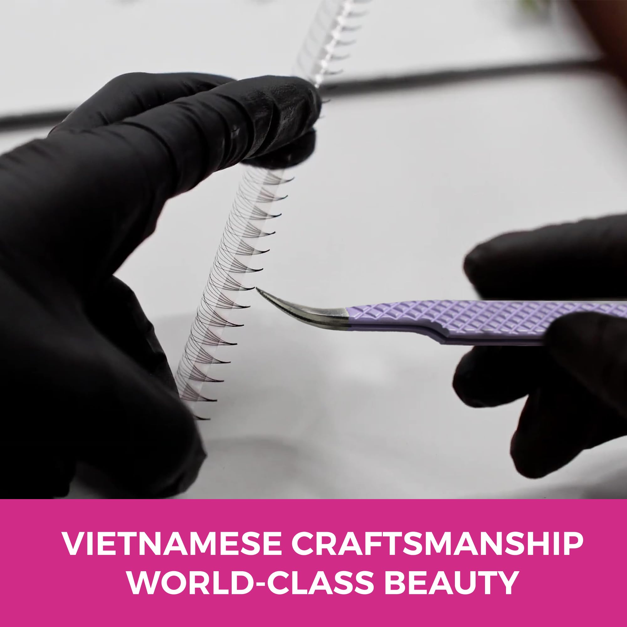 Eyesy Lash 500 Promade Fans – Volume Premade Lash Fans with Pointy Base (10D 0.07 CC 10mm)