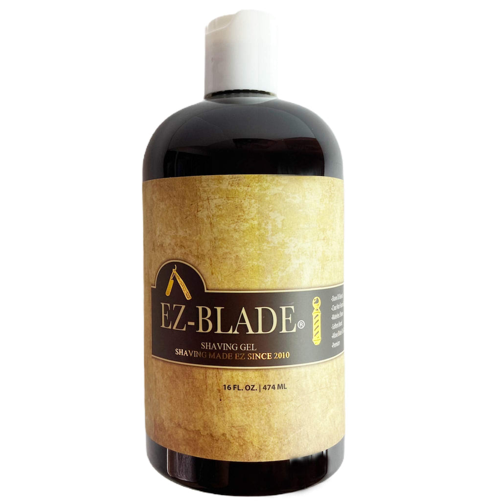 EZ BLADE Clear Non-Foaming Shaving Gel – American Made, 16 oz