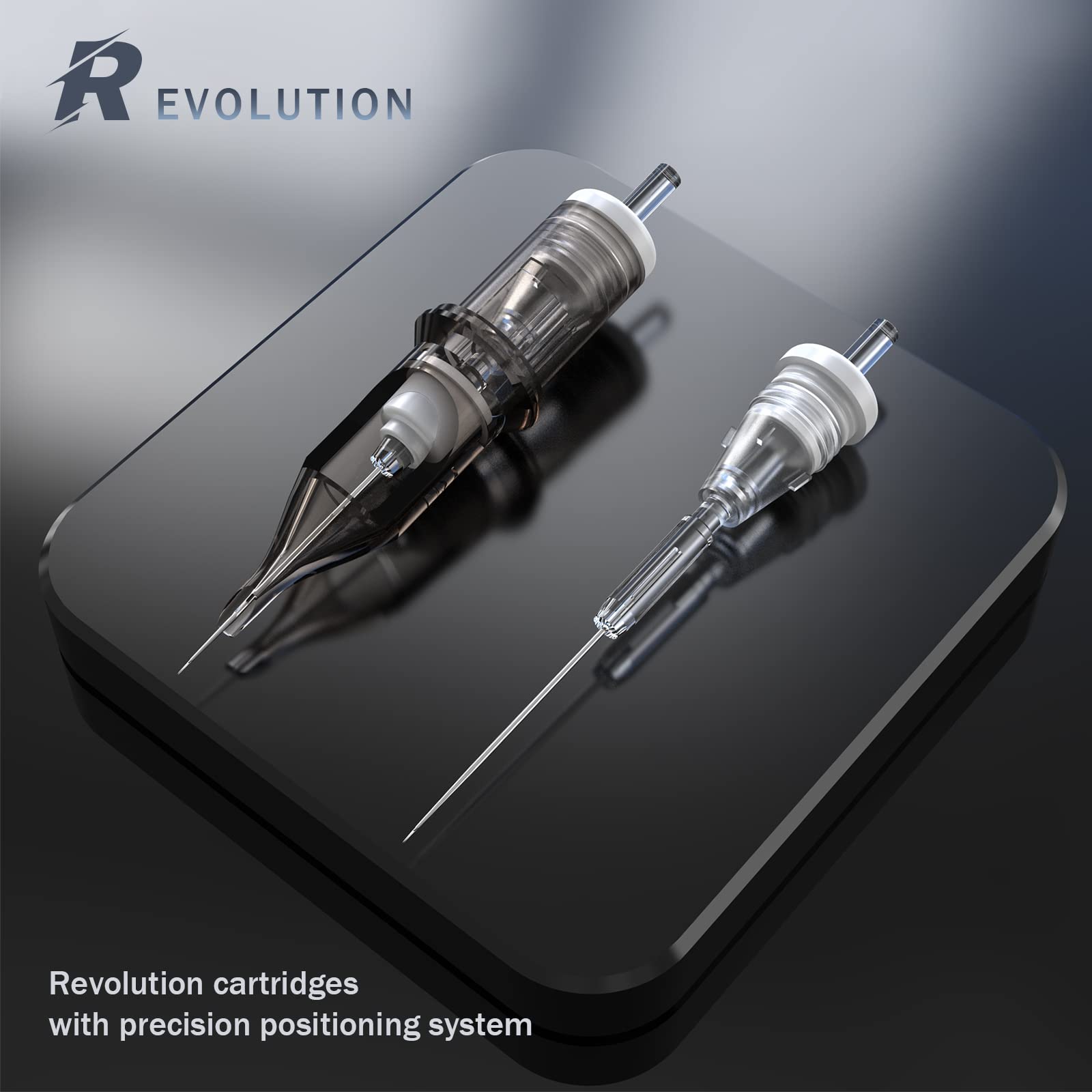 EZTat2 Revolution Cartridge Needles #12 (11RS) – 50Pcs, Standard Round Shader with Membrane