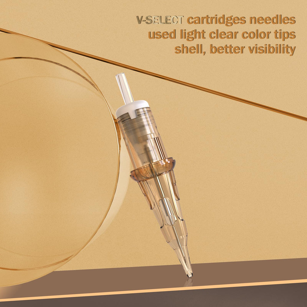 EZ Tattoo Cartridge Needles - 20Pcs #12 (7RL) V SELECT | Disposable Cartridges for Rotary Tattoo Machine