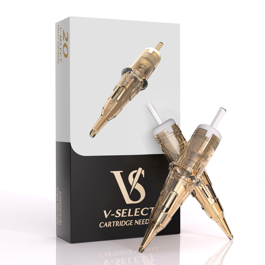 EZ Tattoo Cartridge Needles - 20Pcs #12 (7RL) V SELECT | Disposable Cartridges for Rotary Tattoo Machine