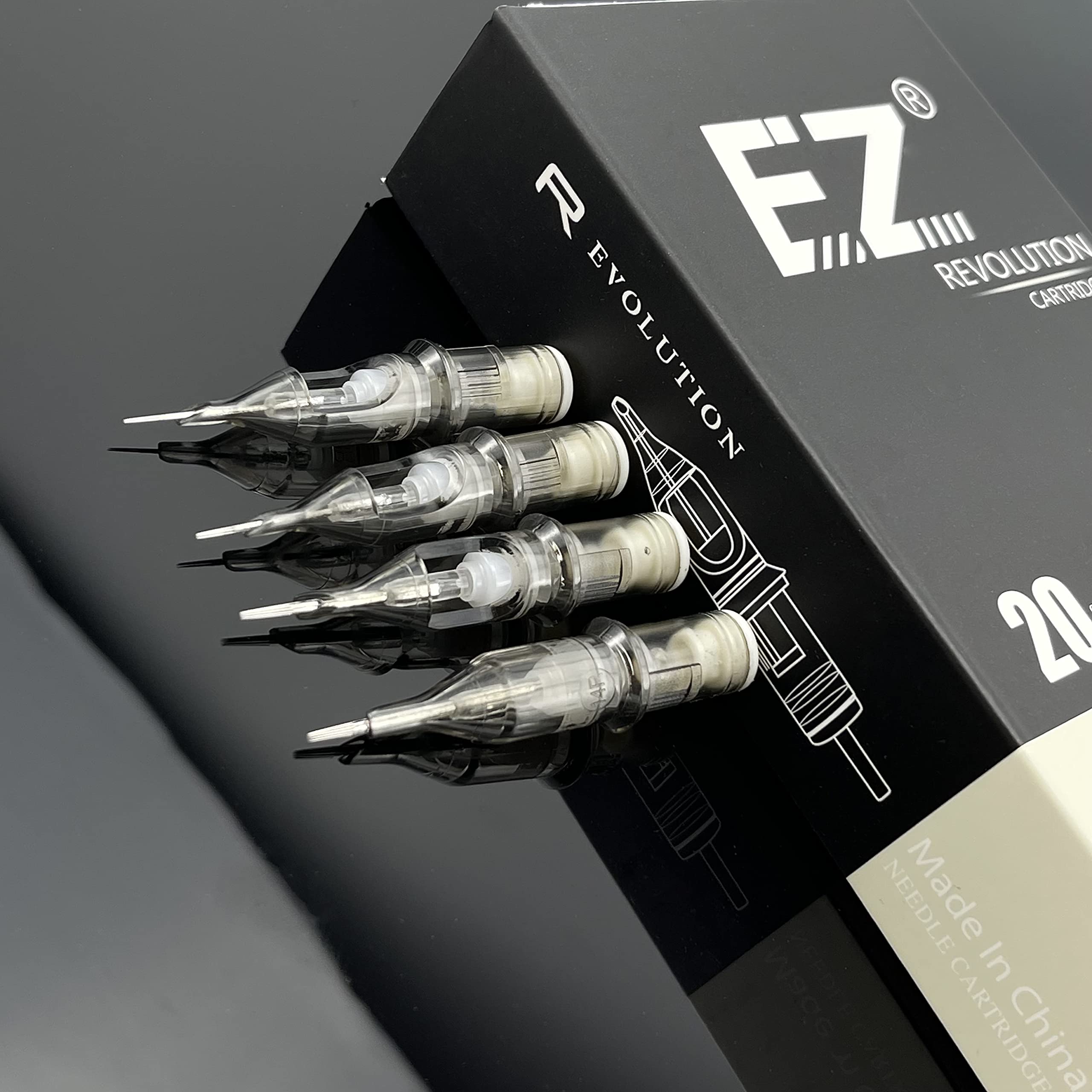 EZTAT2 50Pcs Mixed Tattoo Cartridge Needles (1203RL, 1205RL, 1207RL, 1209RL, 1211RL) – Standard Round Liner for Rotary Tattoo Pen