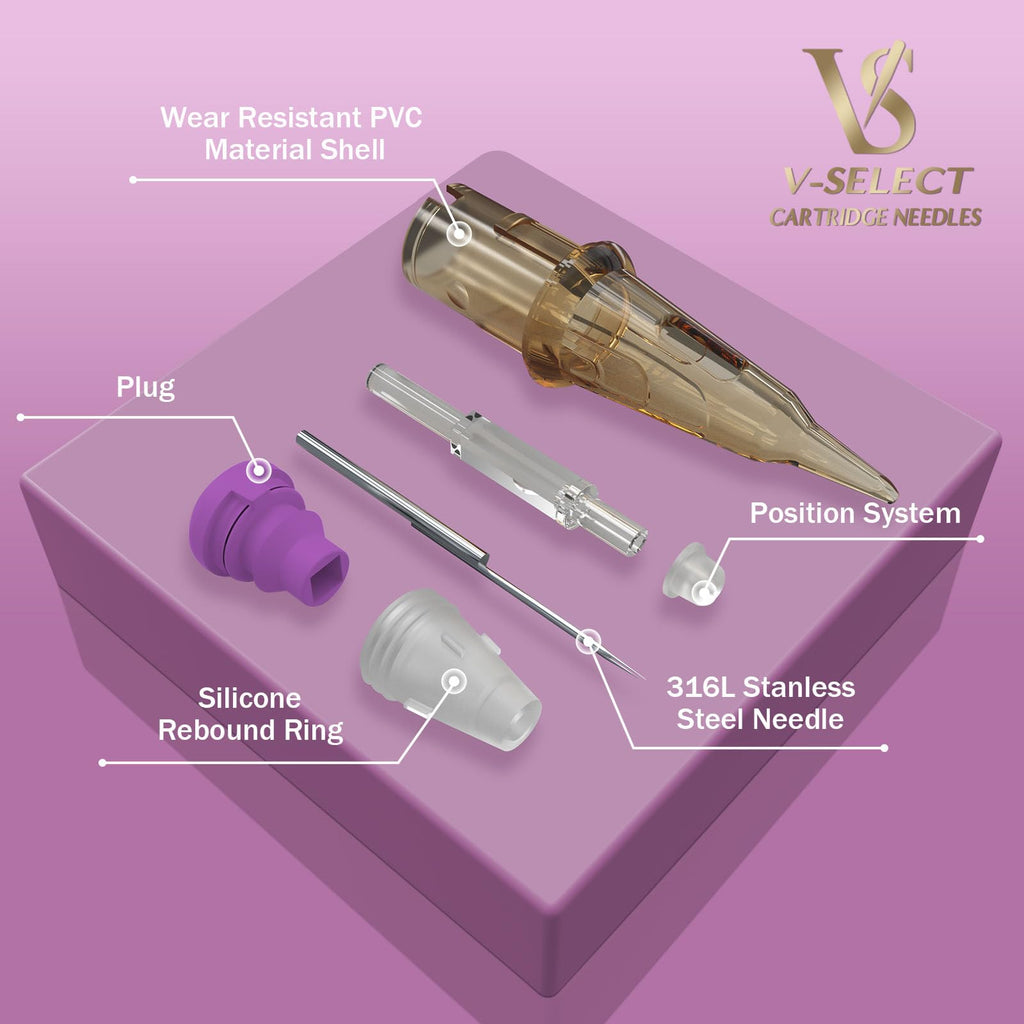 EZ Tattoo Cartridge Needles – 20Pcs #04 (1RL) V SELECT for Permanent Makeup & SMP | EZTAT2