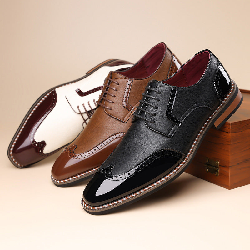 Men's High-end Versatile Comfortable Breathable Trendy Pointed Toe Leather Shoes