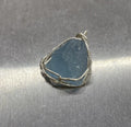 Natural Aquamarine Raw Stone Handmade Copper Wire Crystal Pendant