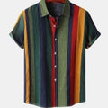 Summer Men's Fashion Short-sleeve Shirt Hawaiian Style