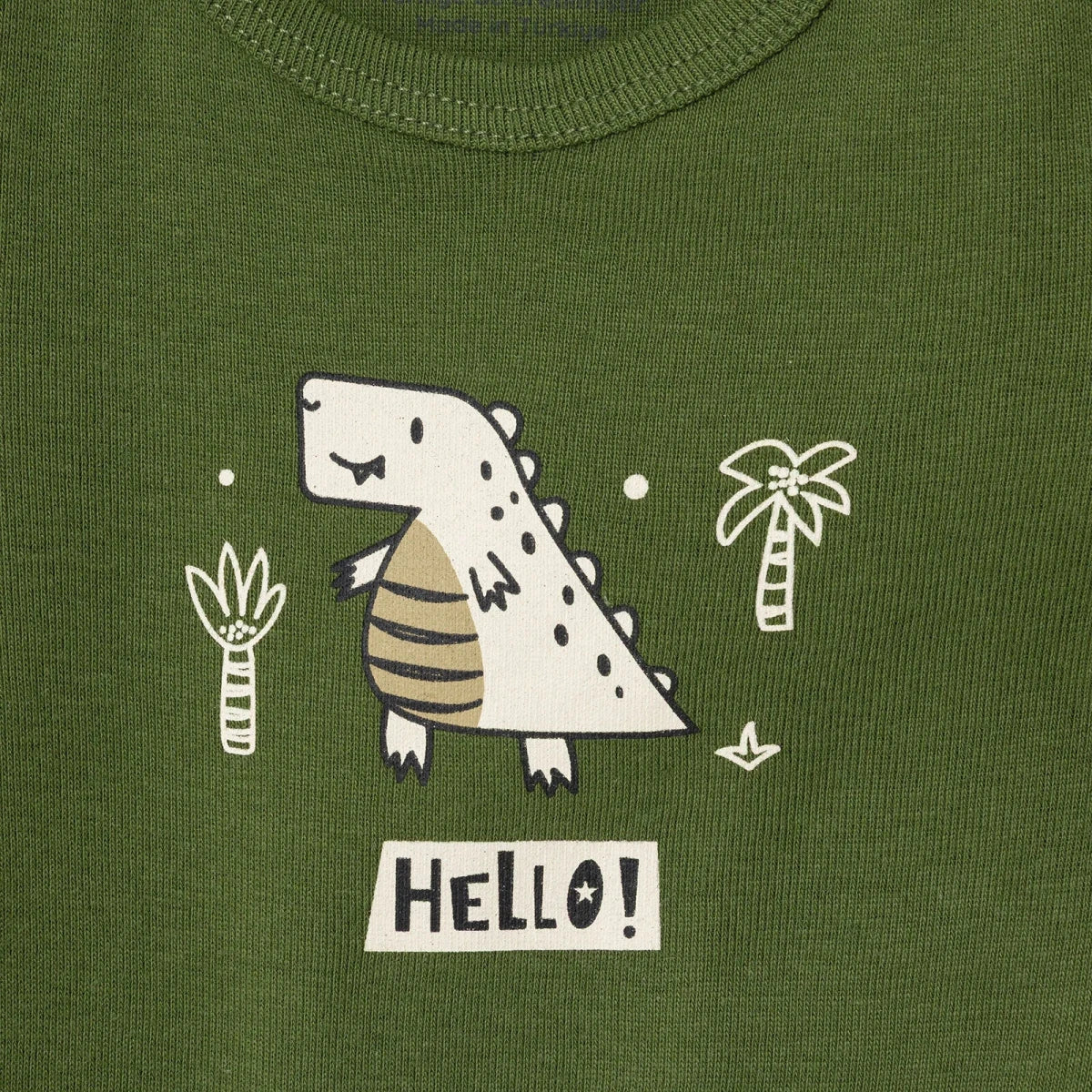 HelloBaby 2 Pack Dinosaur Print Short Sleeve Baby Bodysuits (1-3 Months to 2-3 Years)