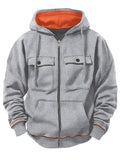 Men's Plus Size Casual Zipper Sweater
