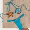Pure Desire Split Swimsuit Shell Bikini High Sense Suit