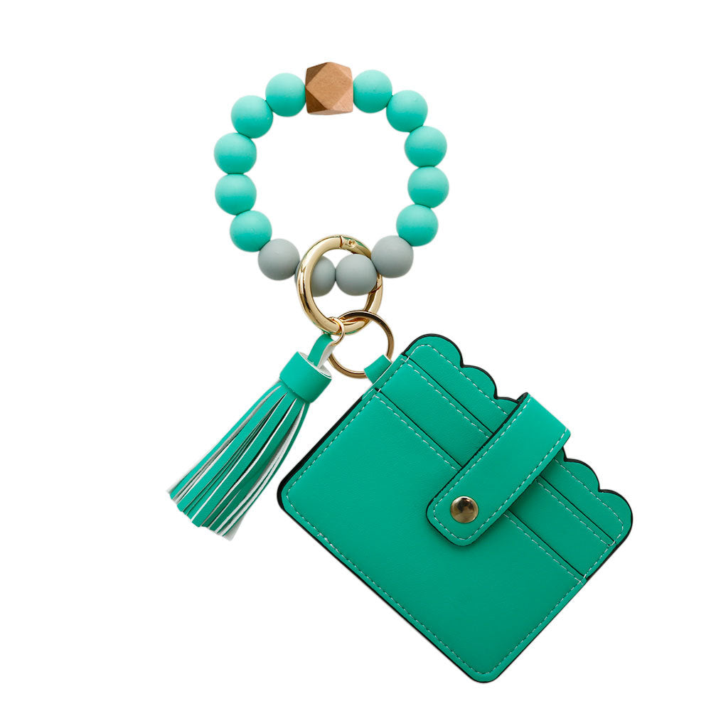 Silicone Bracelet Wrist Keychain Pendant