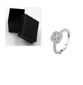 Luxury Square Cut Cubic Zirconia Engagement Ring - Sterling Silver Plated Wedding Band for Women