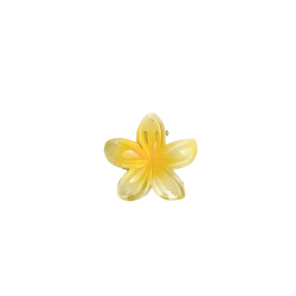 4cm Sweet Girl Plumeria Rubra Barrettes