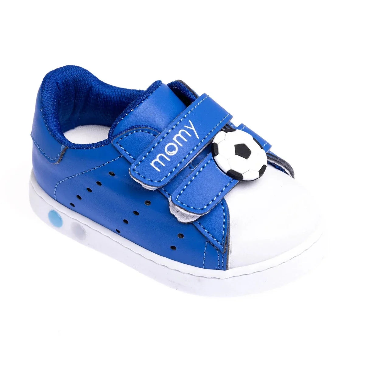 Football Print Faux Leather First Walker Baby Shoes