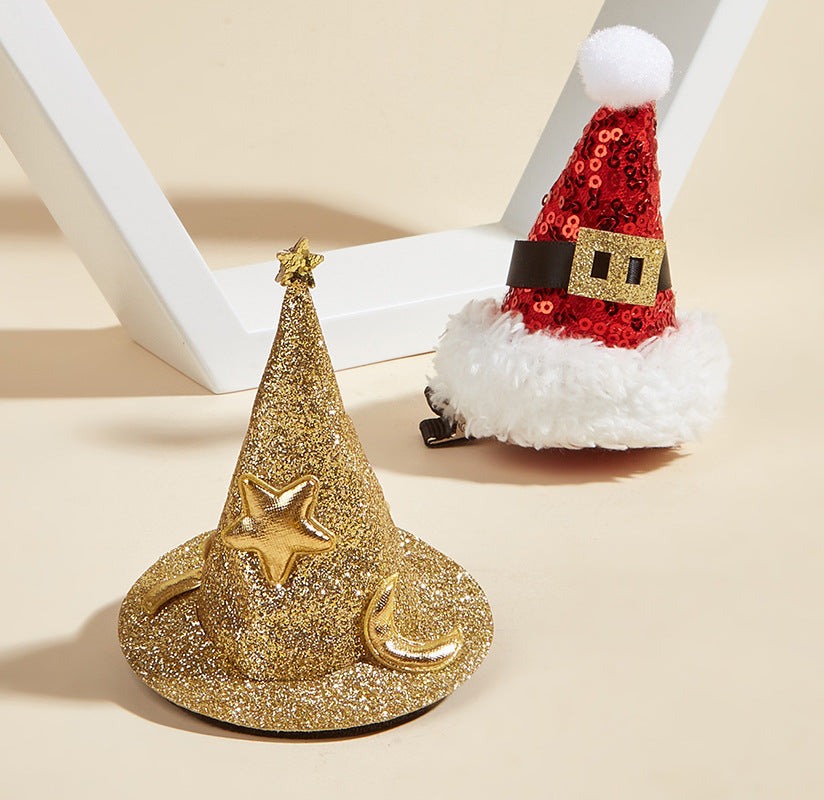 Halloween Hairpin Christmas Hat Witch Hat Dog Headdress Hat