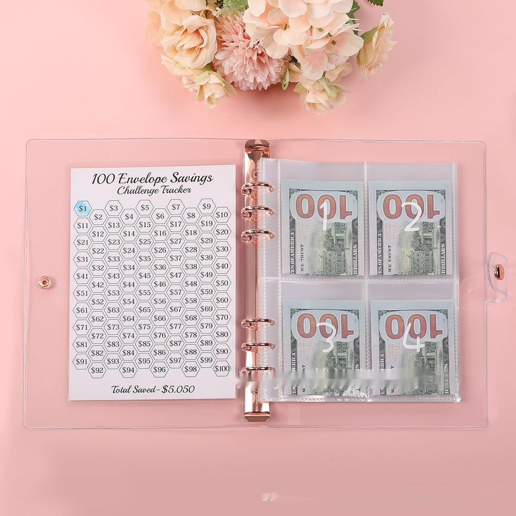 Challenge This Loose-leaf 100-day Saving Certificate Holder Petal Envelope