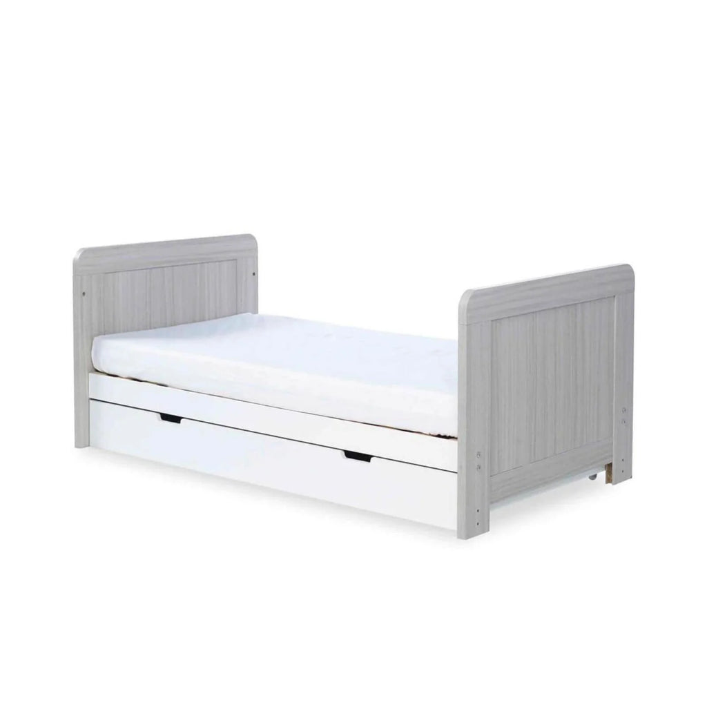 Ickle Bubba Pembrey Furniture Set Under Drawer Ash Grey & White 3 pcs - Premium Sprung Mattress