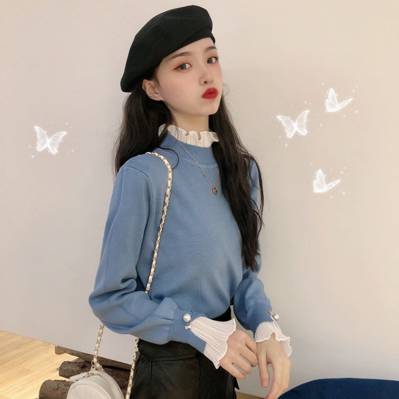 New Patchwork Black Top For Women
